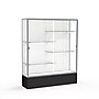 Ghent Spirit 60"W x 72"H x 16"D Floor Case, White Back, Satin Finish, Black Base~#|#~m002839699_sc7