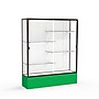 Ghent Spirit 60"W x 72"H x 16"D Floor Case, White Back, Dk. Bronze Finish, Kelly Green Base~#|#~m002839706_sc7