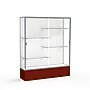 Ghent Spirit 60"W x 72"H x 16"D Floor Case, White Back, Satin Finish, Maroon Base~#|#~m002839711_sc7