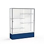 Ghent Spirit 60"W x 72"H x 16"D Floor Case, White Back, Satin Finish, Navy Base~#|#~m002839714_sc7