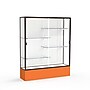 Ghent Spirit 60"W x 72"H x 16"D Floor Case, White Back, Dk. Bronze Finish, Orange Base~#|#~m002839715_sc7