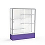 Ghent Spirit 60"W x 72"H x 16"D Floor Case, White Back, Satin Finish, Purple Base~#|#~m002839720_sc7