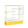 Ghent Spirit 72"W x 72"H x 16"D Floor Case, Mirror Back, Champagne Finish, Golden Rod Base~#|#~m002839733_sc7