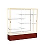 Ghent Spirit 72"W x 72"H x 16"D Floor Case, Mirror Back, Champagne Finish, Maroon Base~#|#~m002839739_sc7