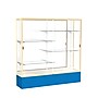 Ghent Spirit 72"W x 72"H x 16"D Floor Case, Mirror Back, Champagne Finish, Royal Blue Base~#|#~m002839753_sc7
