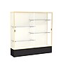 Ghent Spirit 72"W x 72"H x 16"D Floor Case, Plaque Back, Champagne Finish, Black Base~#|#~m002839756_sc7