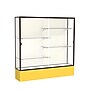 Ghent Spirit 72"W x 72"H x 16"D Floor Case, Plaque Back, Dk. Bronze Finish, Golden Rod Base~#|#~m002839761_sc7