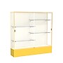 Ghent Spirit 72"W x 72"H x 16"D Floor Case, Plaque Back, Champagne Finish, Golden Rod Base~#|#~m002839762_sc7