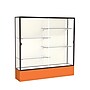Ghent Spirit 72"W x 72"H x 16"D Floor Case, Plaque Back, Dk. Bronze Finish, Orange Base~#|#~m002839773_sc7