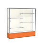 Ghent Spirit 72"W x 72"H x 16"D Floor Case, Plaque Back, Satin Finish, Orange Base~#|#~m002839775_sc7