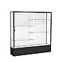 Ghent Spirit 72"W x 72"H x 16"D Floor Case, White Back, Dk. Bronze Finish, Black Base~#|#~m002839785_sc7