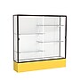 Ghent Spirit 72"W x 72"H x 16"D Floor Case, White Back, Dk. Bronze Finish, Golden Rod Base~#|#~m002839791_sc7