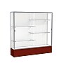 Ghent Spirit 72"W x 72"H x 16"D Floor Case, White Back, Satin Finish, Maroon Base~#|#~m002839799_sc7