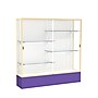 Ghent Spirit 72"W x 72"H x 16"D Floor Case, White Back, Champagne Finish, Purple Base~#|#~m002839807_sc7