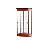 Ghent Varsity 36"W x 77"H x 18"D Lighted Floor Case, Sliding Doors, Mirror Back, Cherry Oak Finish~#|#~m002839824_sc7