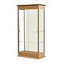 Ghent Varsity 36"W x 77"H x 18"D Lighted Floor Case, Sliding Doors, Plaque Back, Autumn Oak Finish~#|#~m002839827_sc7