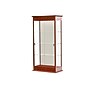 Ghent Varsity 36"W x 77"H x 18"D Lighted Floor Case, Sliding Doors, Plaque Back, Cherry Oak Finish~#|#~m002839828_sc7