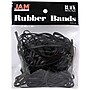 JAM Paper Colored Multi-Purpose #33 Rubber Bands, 3.5" x 0.125", Non-Latex, Black, 100/Pack (333RBBL)~#|#~m002870151_sc7