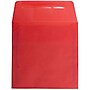 JAM Paper 6.5 x 6.5 Square Translucent Vellum Invitation Envelopes, Primary Red, 25/Pack (1592122)~#|#~m002934319_sc7