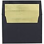 JAM Paper® A8 Foil Lined Invitation Envelopes, 5.5 x 8.125, Black Linen with Gold Foil, Bulk 250/Box (3243680H)~#|#~m002934338_sc7