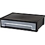 Staples Large Desk Top Durable Stacking Drawer, Black, 3.56"H x 9.69"W x 13.75"D~#|#~m003000966_sc7