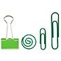 JAM Paper® Office Clip Assortment, Green, 1 Binder Clips, 1 Round Paper Cloops & 2 Paper Clips (Small & Jumbo) (26411GRASRTD)~#|#~m003047743_sc7