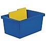 Storex Stackable Storage Bin, 8.25" x 11.875" x 16.75", 22 Qt., Assorted Colors, 6/Pack (STX61515U06C)~#|#~m003148588_sc7