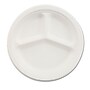 Chinet® Paper Dinnerware, 3-Comp Plate, 10 1/4" Dia, White, 500/carton~#|#~m003149215_sc7
