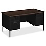 HON Metro Classic 60"W Double Pedestal Desk, Mocha/Black (HONP3262MOP)~#|#~m003170236_sc7