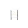 Ghent Challenger 48"W x 66"H x 16"D Floor Case, Plaque Back, Satin Natural Finish, Aluminum Legs~#|#~m003187471_sc7