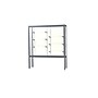 Ghent Challenger 60"W x 66"H x 16"D Floor Case, Plaque Back, Satin Natural Finish, Aluminum Legs~#|#~m003187477_sc7