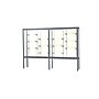 Ghent Challenger 96"W x 66"H x 16"D Floor Case, Plaque Back, Satin Natural Finish, Aluminum Legs~#|#~m003187489_sc7