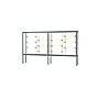 Ghent Challenger 120"W x 66"H x 16"D Floor Case, Plaque Back, Satin Natural Finish, Aluminum Legs~#|#~m003187495_sc7