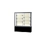 Ghent Challenger 60"W x 66"H x 16"D Floor Case, Plaque Back, Satin Natural Fin, Blk Laminate Base~#|#~m003187513_sc7