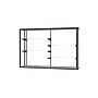 Ghent Champion 72"W x 48"H x 16"D Wall Case, White Back w/ Dk. Bronze Finish~#|#~m003187572_sc7