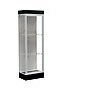 Ghent Edge 24"W x 76"H x 20"D Lighted Floor Case, 6" base, Harbor Back, Satin Finish, Black Base~#|#~m003187655_sc7