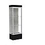Ghent Edge 24"W x 76"H x 20"D Lighted Floor Case, 12" base, Harbor Back, Satin Finish, Black Base~#|#~m003187855_sc7