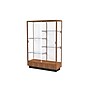 Ghent Heritage 48"W x 70"H x 18"D Floor Case, White Back, Hardwood Walnut Finish~#|#~m003188094_sc7