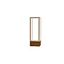 Waddell Keepsake 24"W x 72"H x 24"D Floor Case, Clear Back, Champagne Finish, Carmel Oak Base~#|#~m003188111_sc7