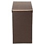 Household Essentials Collapsible Double Hamper with Lid, Poly, Dark Coffee Linen (5614)~#|#~m003447792_sc7