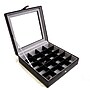 Bey-Berk Leather 20-Cufflink Box, Black (BB579)~#|#~m003448632_sc7