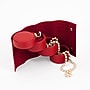 Bey-Berk Leather 3 Level Jewelry Roll, Red (BB607)~#|#~m003448660_sc7