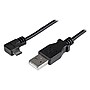 StarTech 3' Right Angle Micro-USB 2.0 to USB A Charge-and-Sync Cable, Male to Male, Black (USBAUB1MRA)~#|#~m003517422_sc7