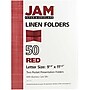 JAM Paper 2-Pocket Textured Linen Business Folders, Red, 25/Pack (386LREA)~#|#~m003758096_sc7