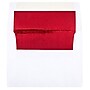 JAM Paper A2 Foil Lined Invitation Envelopes, 4.375 x 5.75, White with Red Foil, Bulk 250/Box (72158H)~#|#~m003904621_sc7