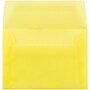 JAM Paper 4Bar A1 Translucent Vellum Invitation Envelopes, 3.625 x 5.125, Primary Yellow, 50/Pack (1591616I)~#|#~m003904760_sc7