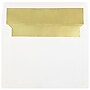 JAM Paper 3 7/8" x 8 1/8" Foil Lined Invitation Envelopes, White with Gold Lining, 25/pack (3243667)~#|#~m003904847_sc7