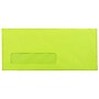 JAM Paper Open End #10 Window Envelope, 4 1/8" x 9 1/2", Ultra Lime Green, 50/Pack (5156480I)~#|#~m003904876_sc7