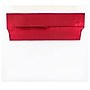 JAM Paper A10 Foil Lined Invitation Envelopes, 6 x 9.5, White with Red Foil, Bulk 250/Box (900905662H)~#|#~m003905020_sc7