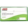 JAM Paper® Plastic Envelopes with Button and String Tie Closure, #10 Business Booklet, 5.25 x 10, Green, 12/Pack (921B1GR)~#|#~m003905122_sc7